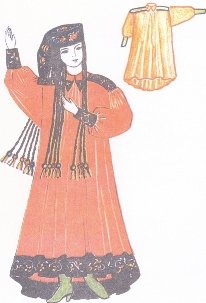 Национальный костюм хакасов рисунок