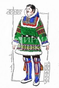 Национальная одежда Ханты и манси рисунок