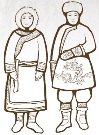 Трафареты национальные костюмы народов севера (36 фото)