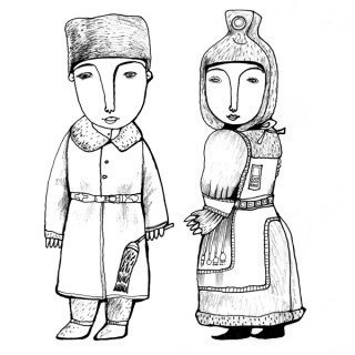 Трафареты национальный костюм чувашского народа (36 фото)