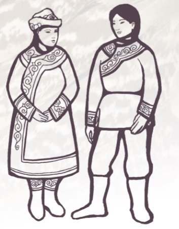 Раскраска Башкирская Национальная одежда