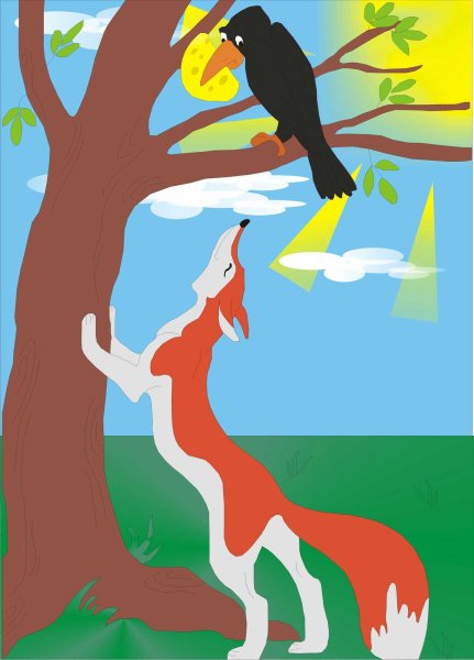 Иллюстрации к басне крылова ворона и лиса (34 фото)