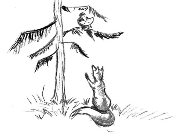 Иллюстрации к басне ворона и лисица детские рисунки (33 фото)