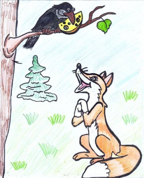Иллюстрации к басне ворона и лисица картинки (38 фото)
