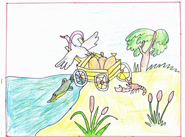 Иллюстрация к басне лебедь рак и щука (36 фото)