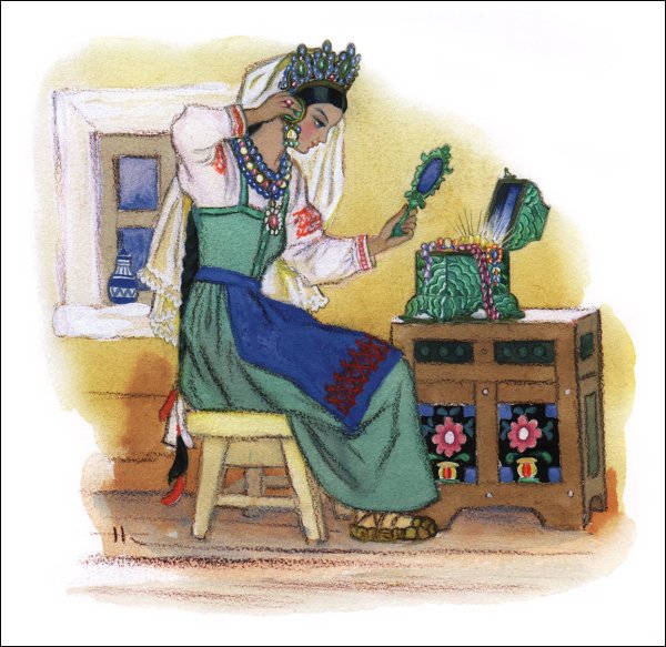 Иллюстрация малахитовая шкатулка для детей (40 фото)