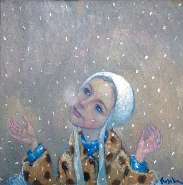 Первый снег иллюстрации художников (38 фото)