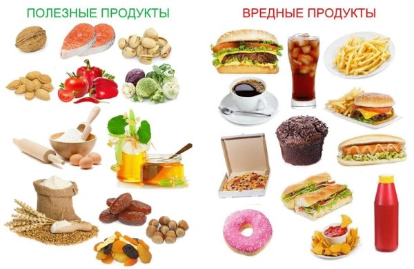 Плакат для детей полезные и вредные продукты (40 фото)