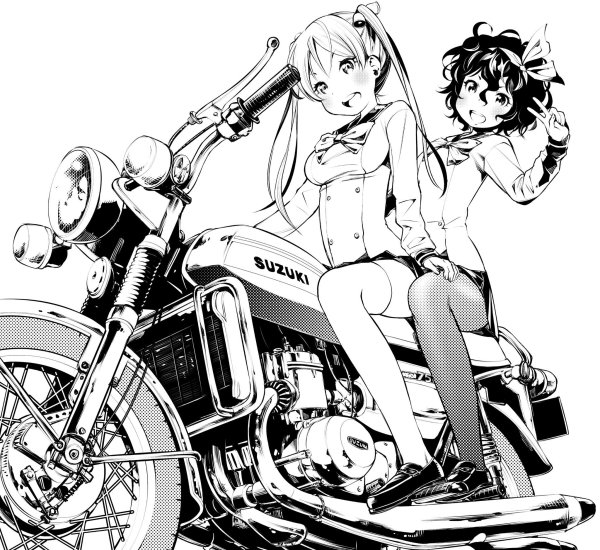Раскраски мотоцикл аниме (38 фото)