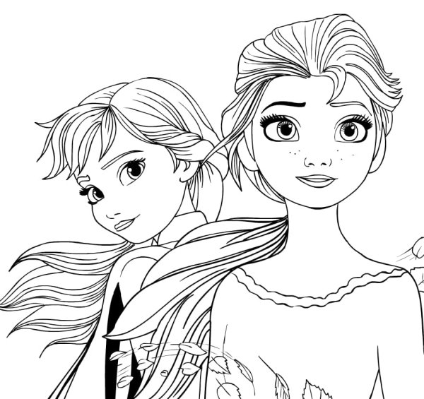 Раскраски принцесса анна и эльза (42 фото)