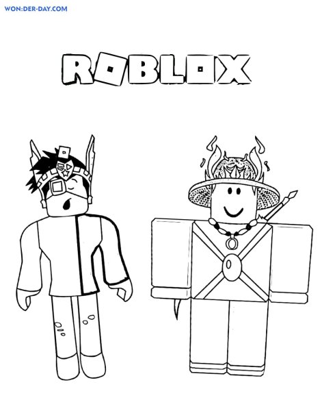 Раскраски roblox персонажи (37 фото)