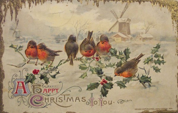 Рождественские открытки в ретро стиле (40 фото)