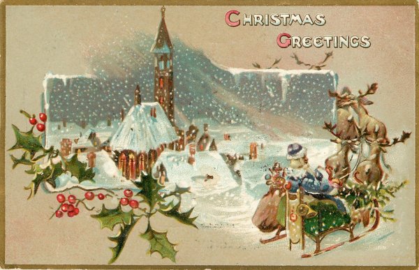 С рождеством французские открытки красивые (35 фото)
