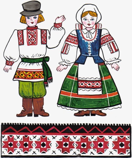 Трафареты белорусские национальные костюмы (37 фото)