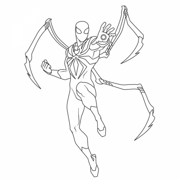 Железный человек паук разукрашка