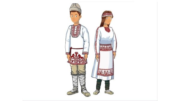Народный костюм марийцев рисунок