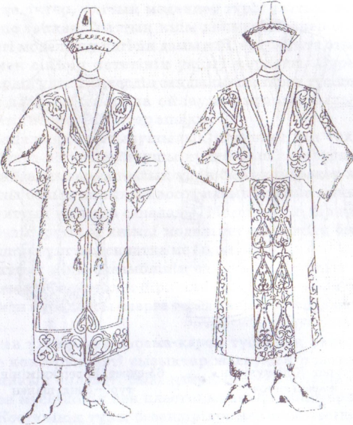 Эскиз казахского национального костюма