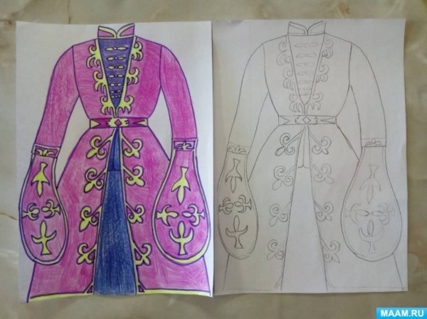 Кабардинские национальные костюмы для рисования