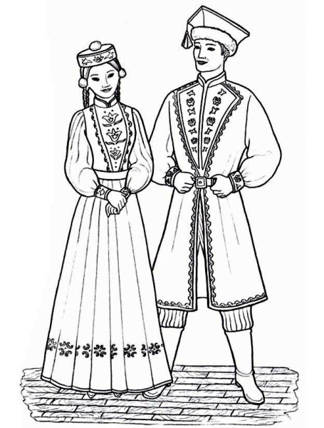 Трафареты костюм татаров (38 фото)