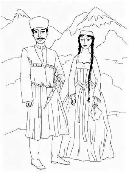 Трафареты костюмы дагестана (33 фото)