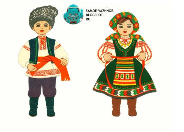 Трафареты куклы в народных костюмах (41 фото)