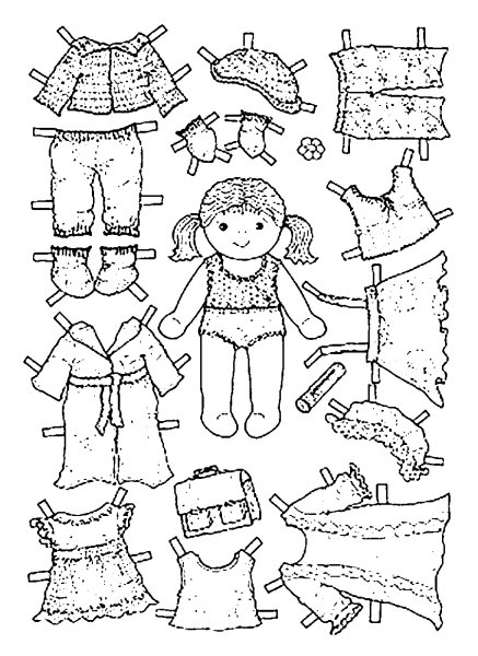Трафареты куколка с одеждой для вырезания (36 фото)
