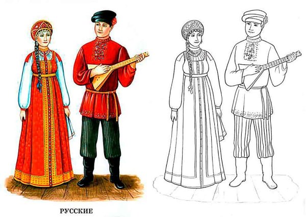 Трафареты народные костюмы народов россии (40 фото)