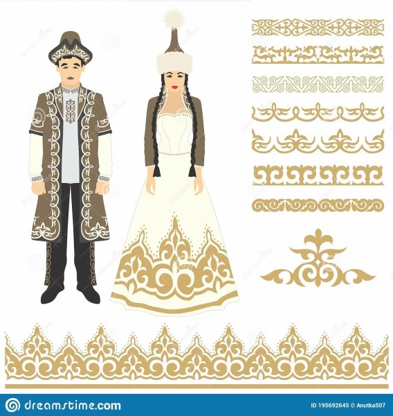 Трафареты национальная одежда казахов (36 фото)