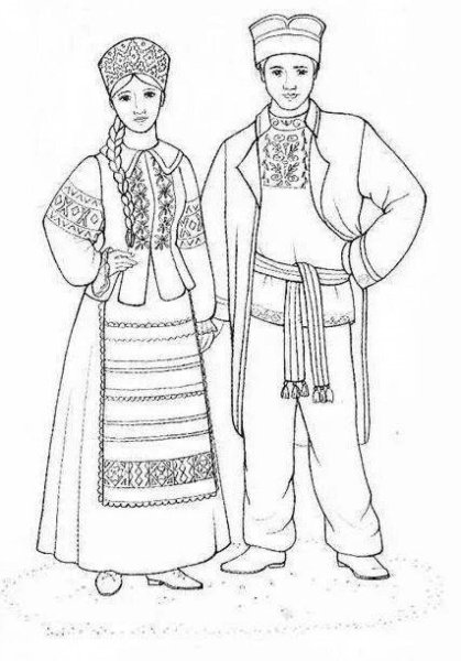 Трафареты национальные костюмы беларуси (34 фото)