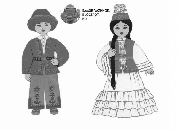 Трафареты национальные костюмы казахи (36 фото)