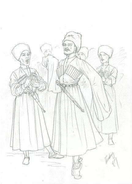 Трафареты одежды кавказа (39 фото)