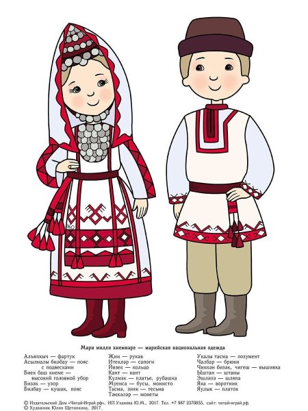 Одежда древней Руси раскраска