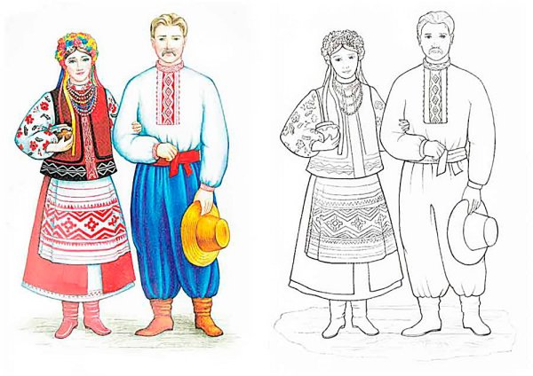 Трафареты украинский национальный костюм (37 фото)