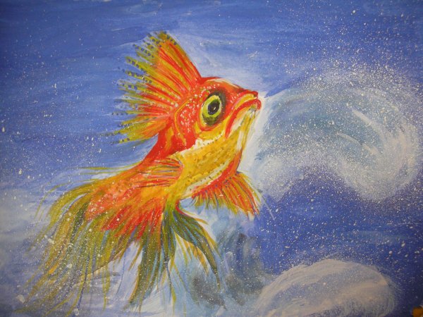 Золотая рыбка иллюстрация художников (41 фото)