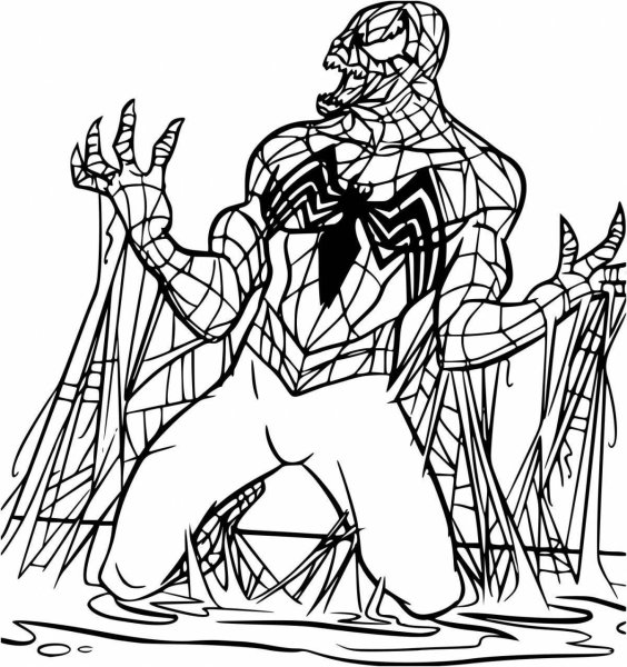 Раскраски человек паук монстр (41 фото)
